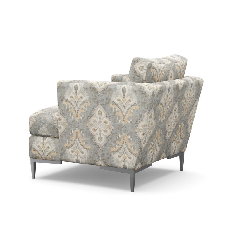 Aiden Accent Chair, Polished Stainless, Tiara Metal