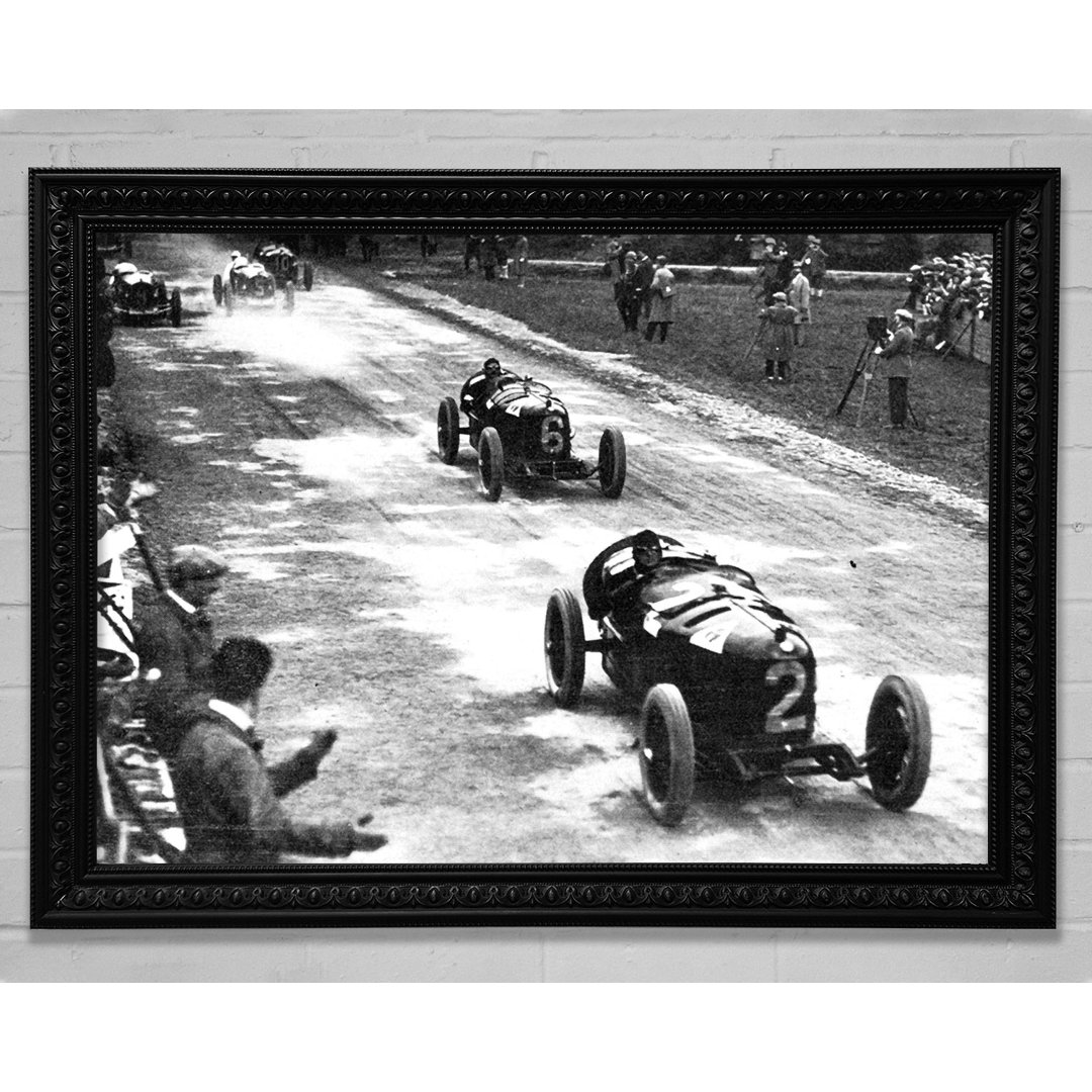 Vintage Formula One Crowd - Einzelner Bilderrahmen Kunstdrucke