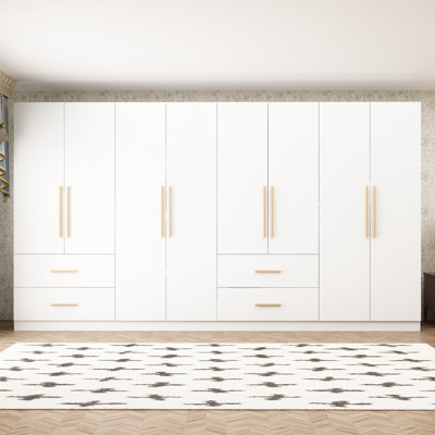 8 Door Wardrobe With 4 Drawer