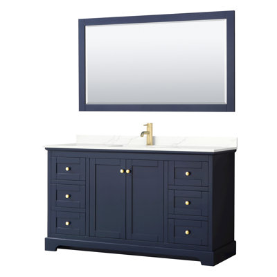 Meuble-lavabo sur pied simple avec plateau Avery