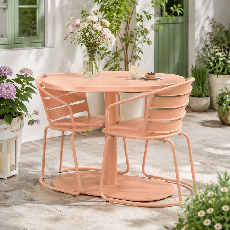 Ensemble de patio 3 pièces, Corail