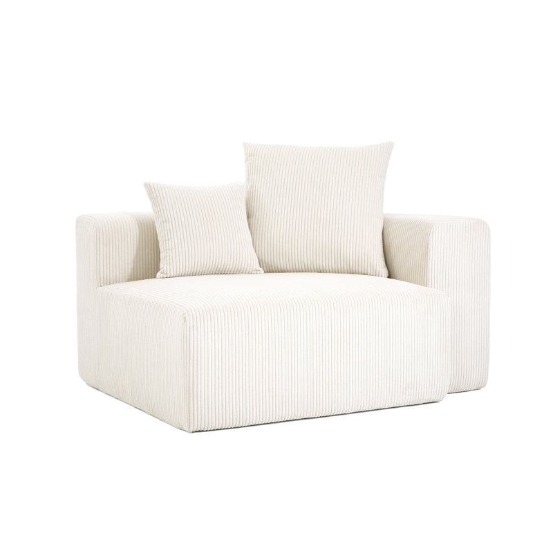 Upholstered Armchair, Beige