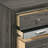 Grey 3-Drawer Nightstand