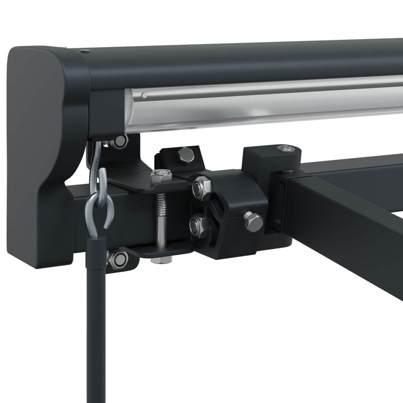 VidaXL Retractable Patio Awning, Anthracite, 250cm W x 200cm D