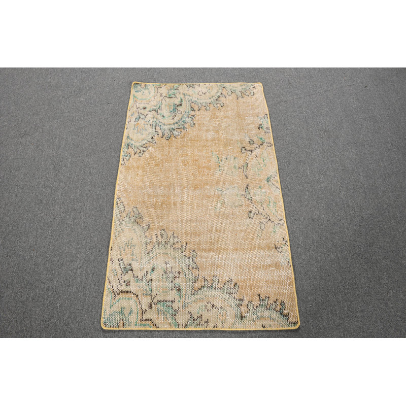 Turkish Handwoven Door Mat Featuring Subtle Beige Patterns Ideal for Elegant Entryways