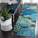 Tapis intérieur / extérieur bleu / vert Akera