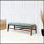 Banc avec boutons (cuir vert)