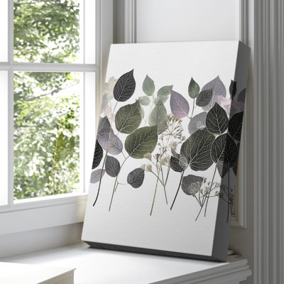 Floral sur toile tendue avec châssis XLIX - prêt à être accroché