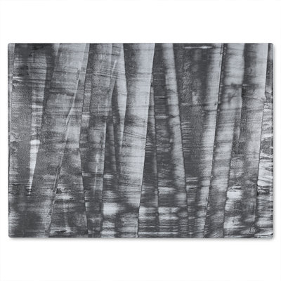White Bamboo Glass Chopping Board