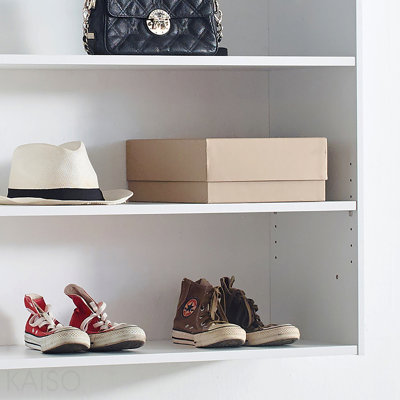 White Wall Mounted Wood Closet System