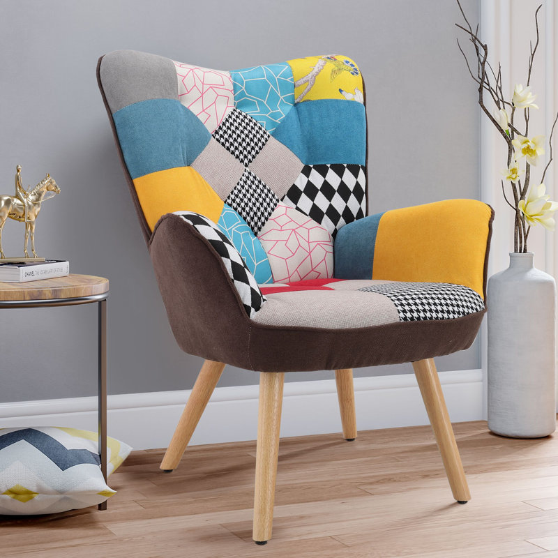 Janig Velvet Wingback Chair
