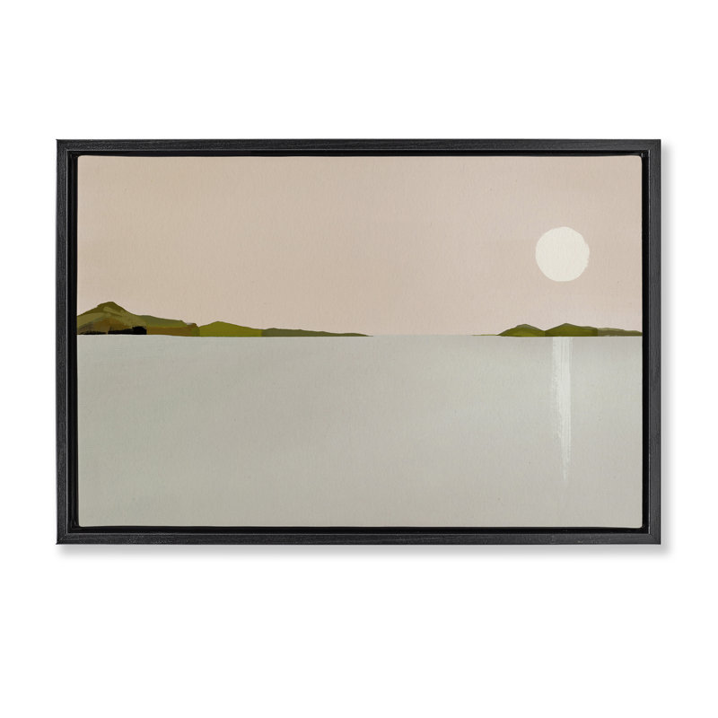 «Morning Has Spoken», toile flottante encadrée par Leah Straatsma, Cadre flottant noir de jais, H 17 po x l 25 po