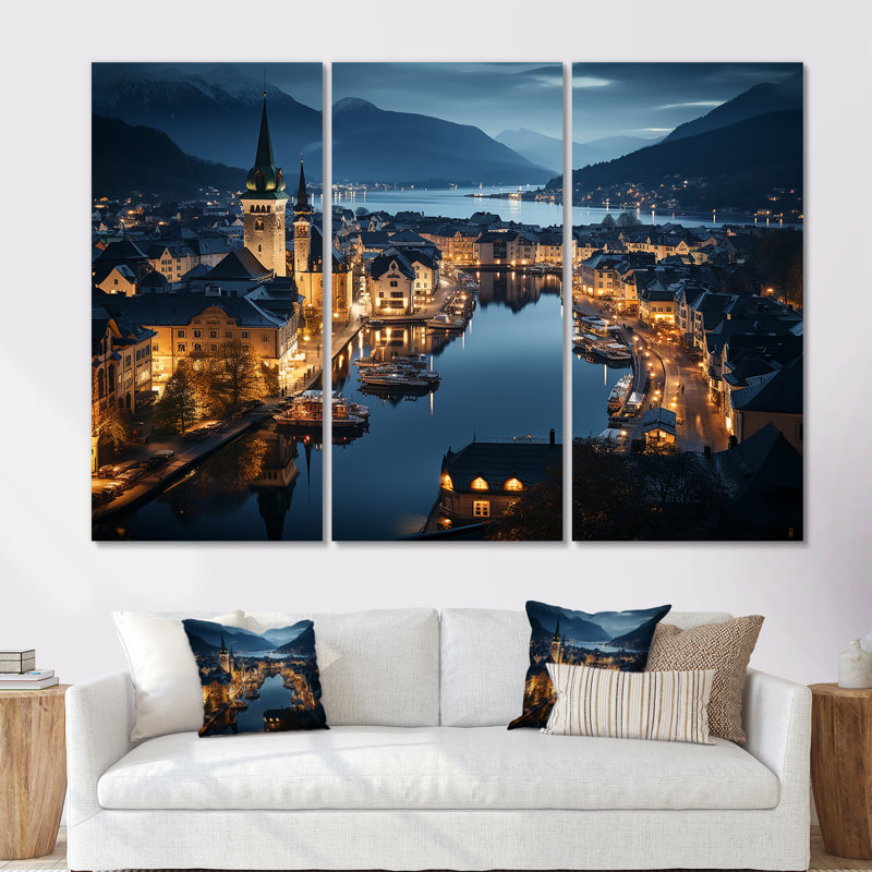 Faux de l'Allemagne, Aalesund, Allemagne, art mural, Toile tendue, H 28 po x l 36 po x P 1 po