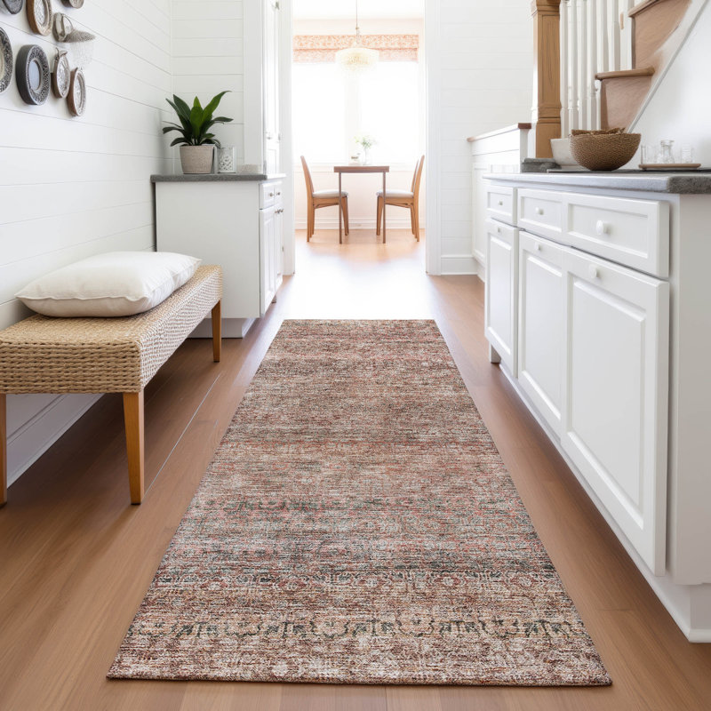 Premium Machine Washable Lyndhurst AMF1174 Stripes Rug, Tapis de couloir 2 pi 3 po x 7 pi 6 po