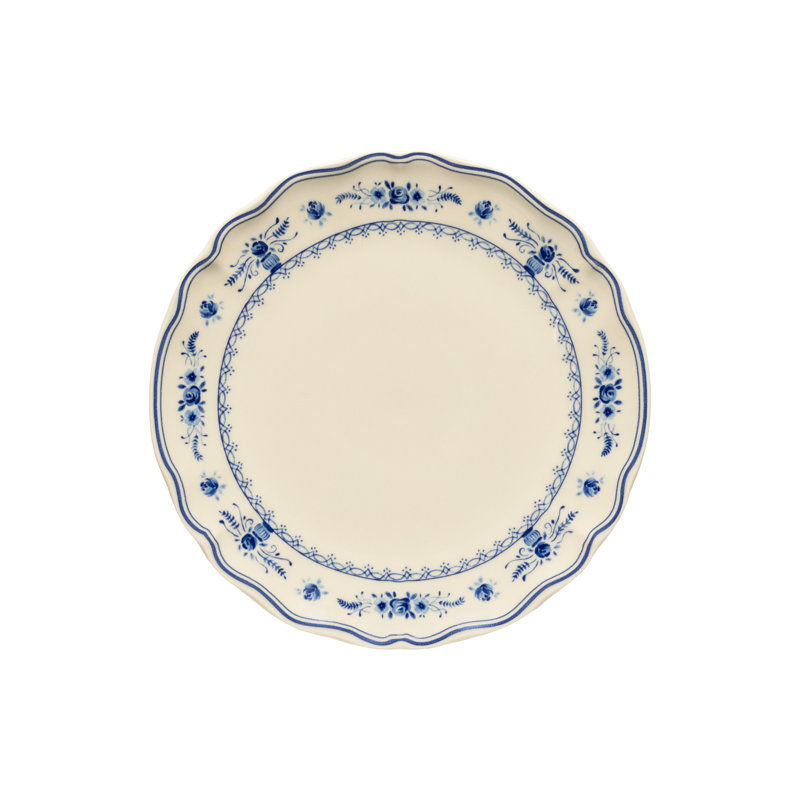 Vila Dinner Plates, Beige/Blue
