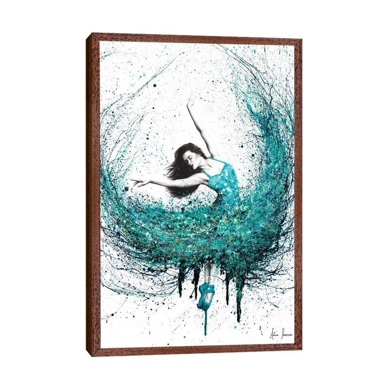 Jade Ballet by Ashvin Harrison - Print on Canvas, Classic Brown Wood Framed, 152.5 cm H x 101.5 cm W