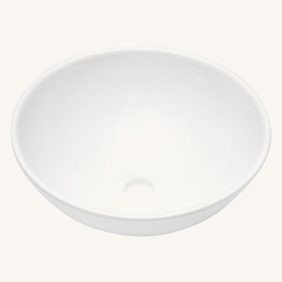 16"X16" White Ceramic Round Vessel Bathroom Sink