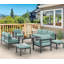 Charlsa Power Coated Aluminium 9 - Person Seating Group with Cushions-2116997049-2116117117
