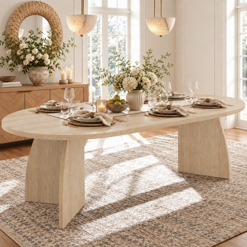 Dining Table, Beige