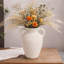 Vase en papier mâché Kenith avec forme Amphora et poignées - Décoration rustique décorative pour la maison-119437047-108645623