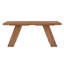 Table de salle à manger rectangulaire en bois aggloméré 71 po x 31,5 po avec pieds en bois de noyer épissé. Pieds de table inclinés vers l'extérieur à double panneau.-1409274540-1409274530