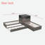L-shaped Platform Bed With Storage Cabinets, Desk, Trundle And Led Light-1899646534