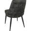 2 chaises d'appoint de salle à manger grises - dossier incurvé élégant, revêtement doux 2 pour le revêtement, pièce d'aspect classique