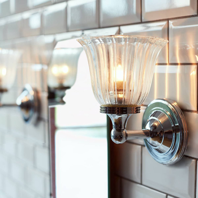 Thomasboro Armed Sconce, Polished Chrome