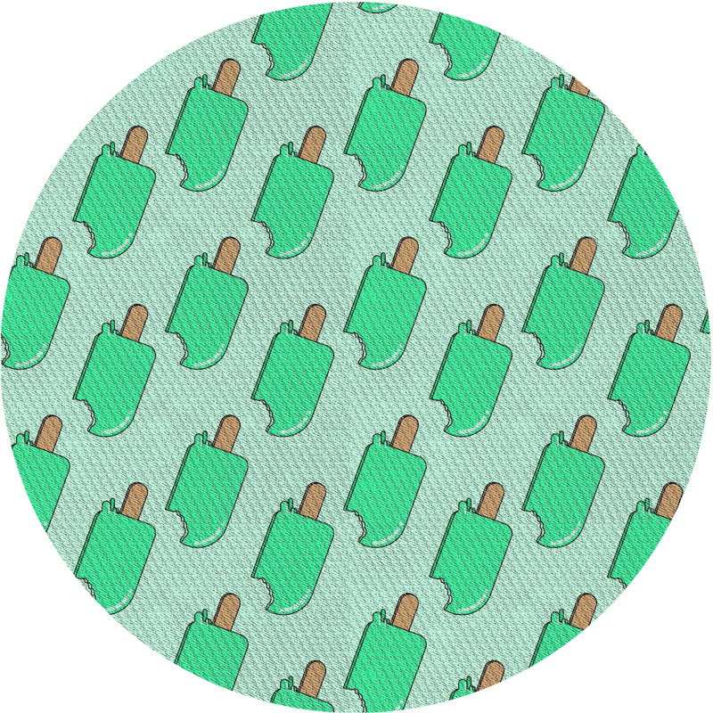 Tapis décoratif vert cyprès du lac, Rond 7 pi