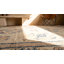 Antique Ningxia Chinese Allover Floral Ivory 1840s Rug