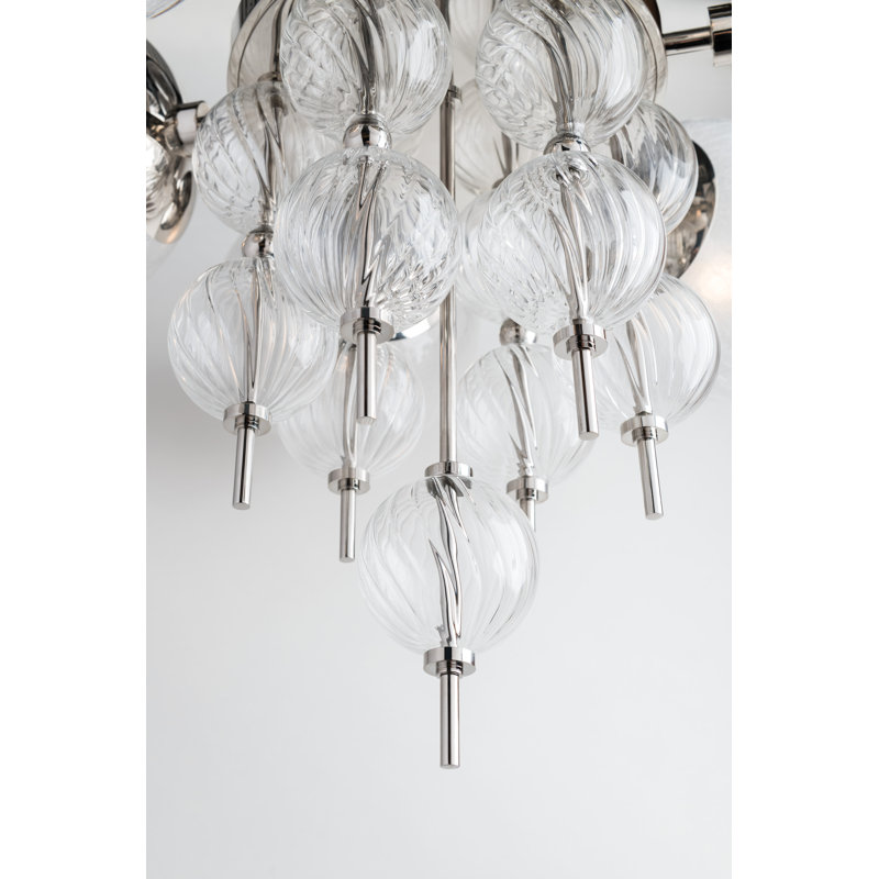 Calypso 6 - Light Chandelier, Polished Nickel