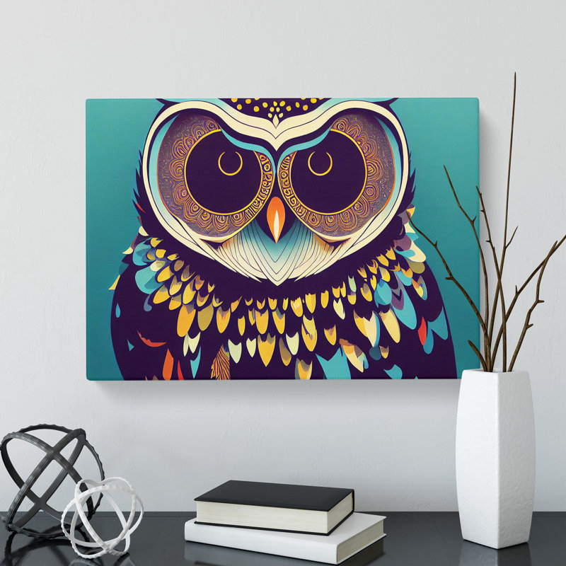 Radiant Owl - Wrapped Canvas