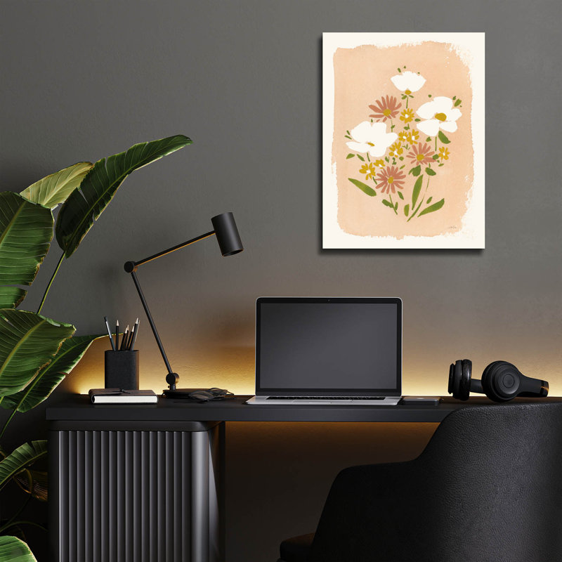 Art mural en verre Meadow Treasures 1 'par Katrina Pete, H 16 po x l 12 po x P 0,13 po