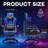 Gaming Chair With Speakers, Video Game Chair With Music Rhythm RGB LED Lights, Ergonomic Comfortable Office Computer Chair For Adults, Adjustable Reclining Chair With Footrest-1225388651