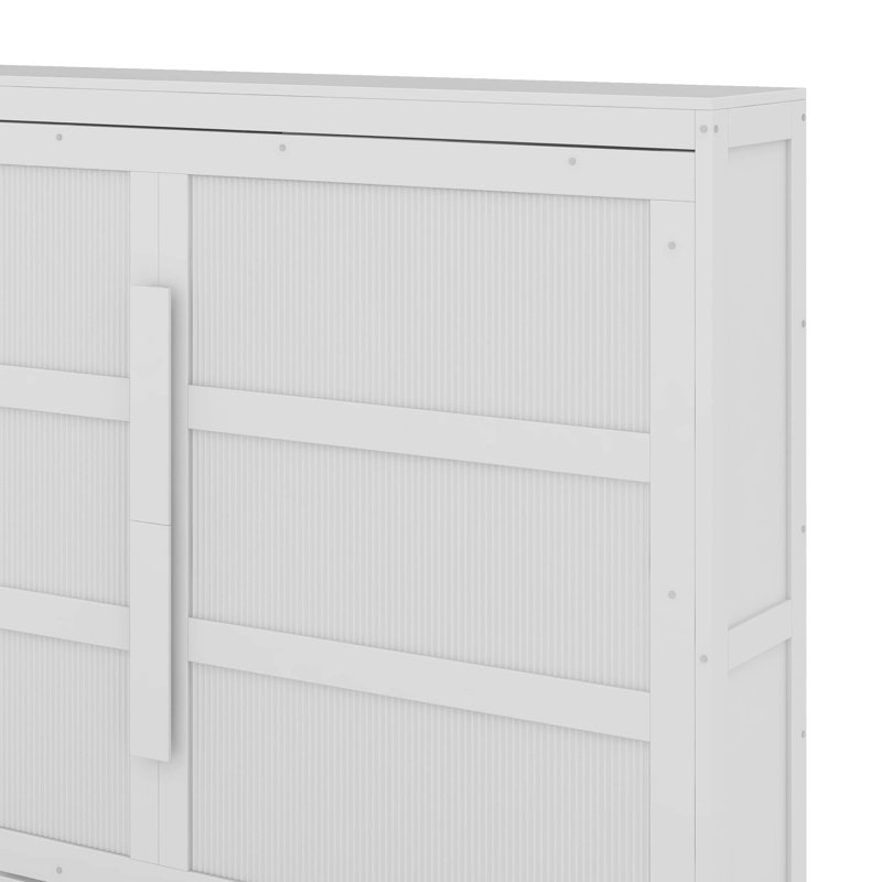 Chavira Murphy Bed With LED, White