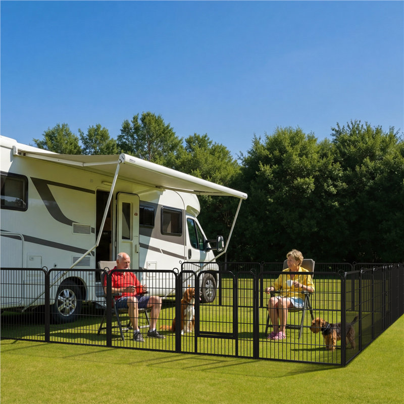 Exercise Heavy Duty Metal Pet Pen with Doors (Set of 6), 32''H