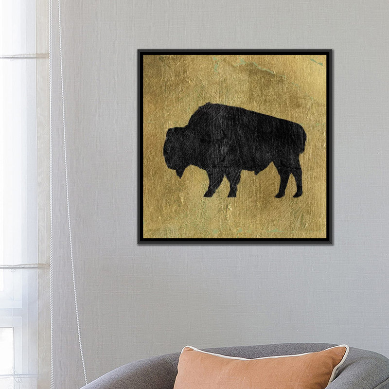 « ii », impression sur toile Golden Lodge, H 18 po x l 18 po x P 1,5 po, Toile avec cadre noir, Pas de tapis