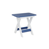 Berlin Gardens Regular Top With White Base Folding End Table