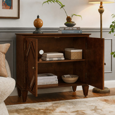 Buffet rétro en MDF avec tablette de rangement ajustable pour salon, entrée ou salle à manger