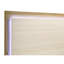 Grand lit 4 pièces avec éclairage tactile à DEL intégré, lit en bois d'hévéa naturel, table de chevet, commode et miroir Coastal