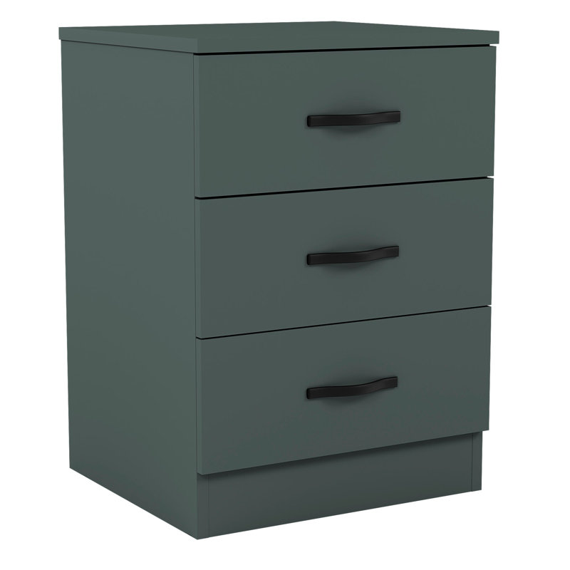 Maybery 3 Drawer 40Cm W Chest of Drawers, Green