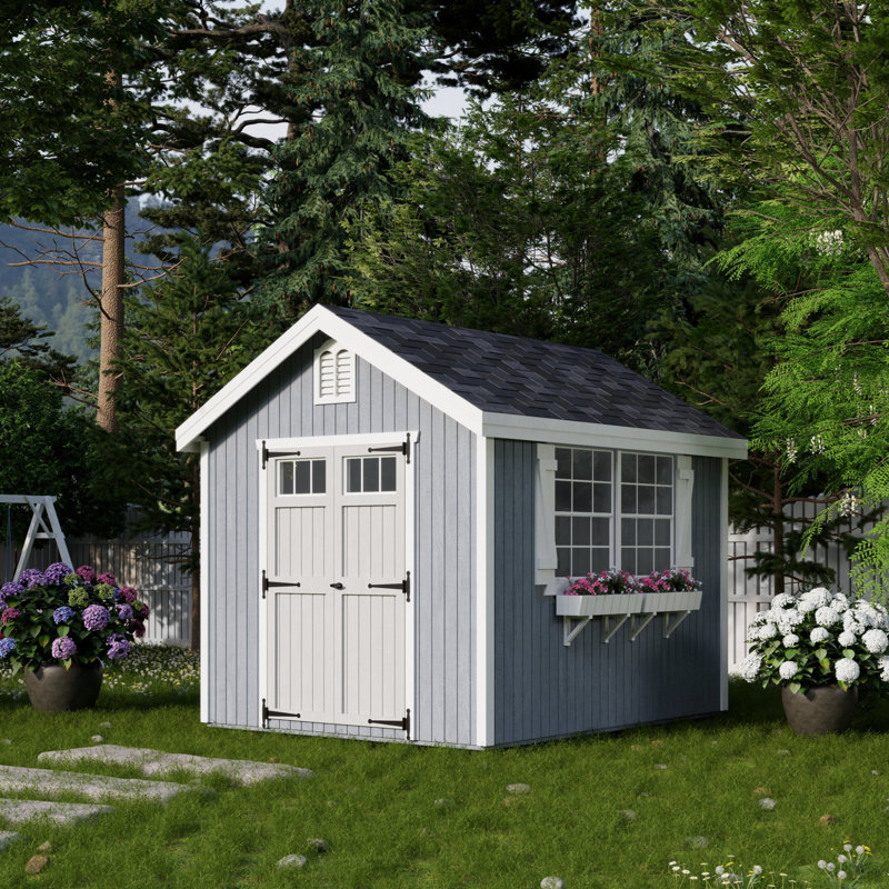 Colonial Williamsburg Outdoor Wood Storage Shed, 8' W x 10' D, Yes