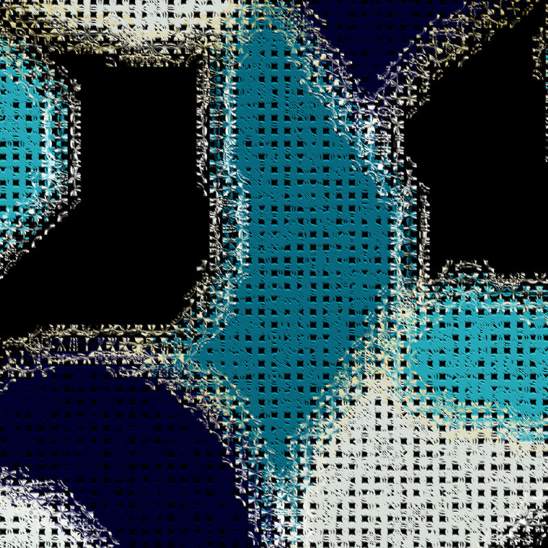 Mosaïque abstraite - peinture sur toile tendue, H 8 po x l 8 po x P 0,75 po