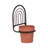 Metal Iron Wall Planter Contemporary Decorative Arched Frame Minimalist Style Vertical Garden Mount Accent Modern Geometric Design Durable Construction Indoor Outdoor Display Hanging Container-499693102