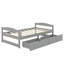 Lit plateforme simple équipé de deux tiroirs de rangement-419419331