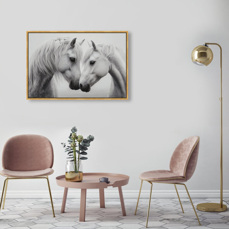 Twin Souls I Print by Oliver Gal, 31"H x 46"W, Gold Floater Frame