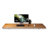 Burlywood Rectangular Solid Wood Floating Desk-885842630