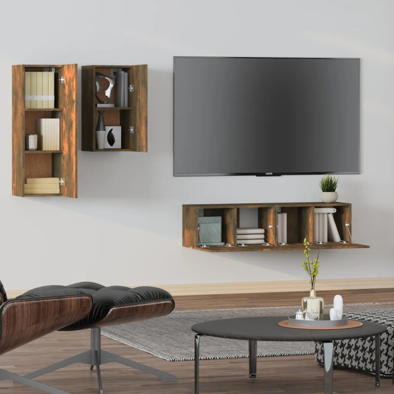 Korsica TV Stand for TVs up to 50", Smoked Oak