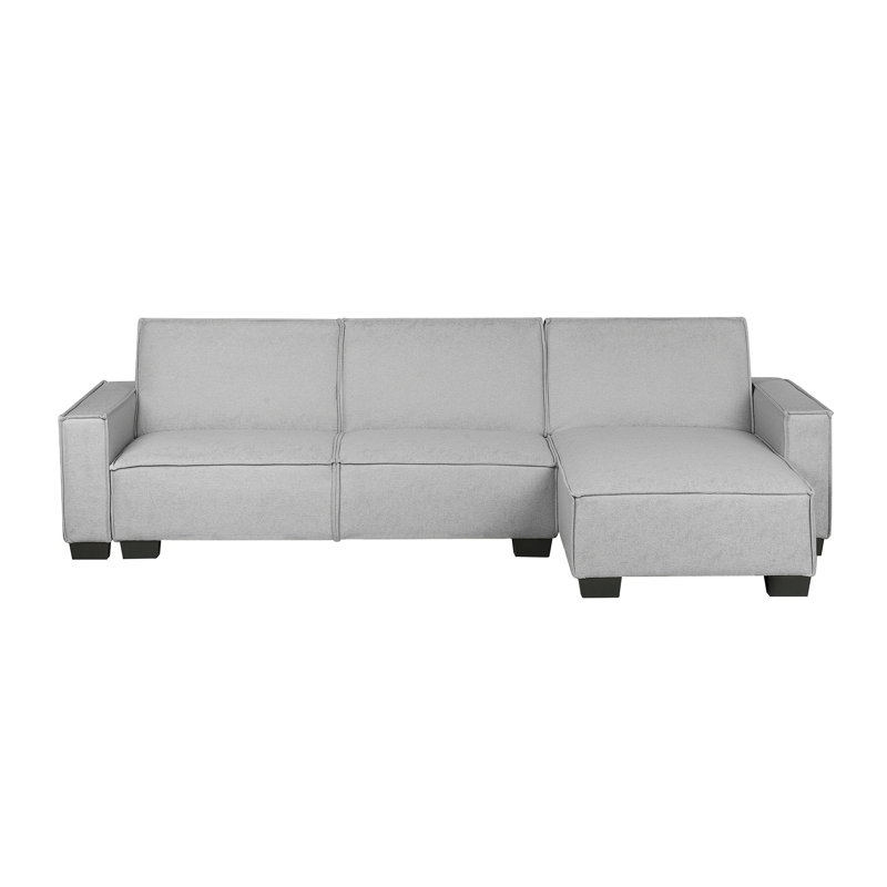 Shellburne 3 Seater Sofa Bed, Grey, Right Hand Facing