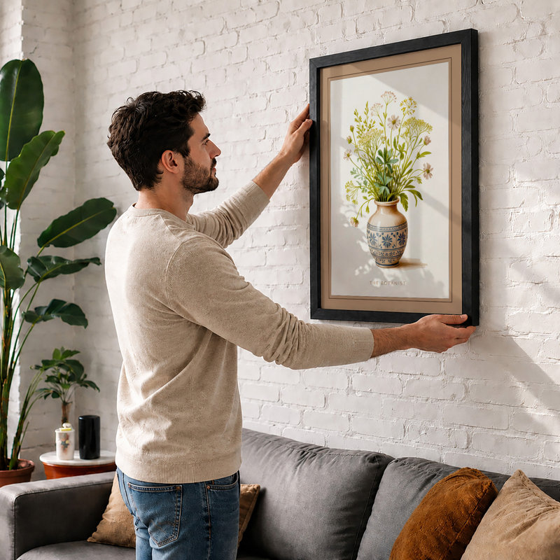 The Botanist Botanical - Framed Print, Walnut, A3 - 42.0 x 29.7 cm